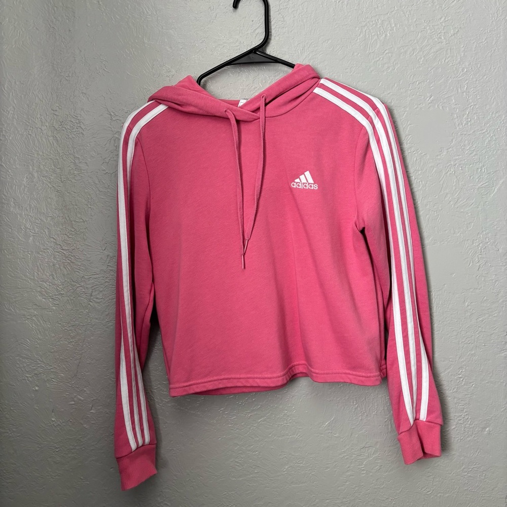 Adidas Pink Pullover with White Accents - Picture 4 of 11